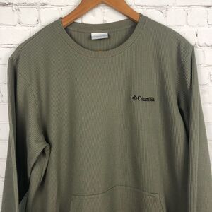 Columbia Pitchston Knit Crew Sweater Green Men's Sz Large